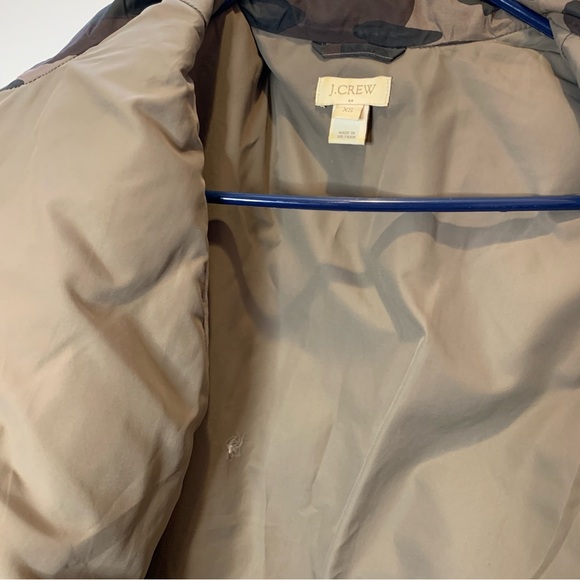 J. Crew Camo Down Quilted Puffer Vest Jacket Sweater Military Camouflage $128.00 - Picture 10 of 12